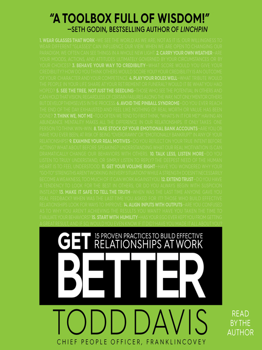 Title details for Get Better by Todd Davis - Available